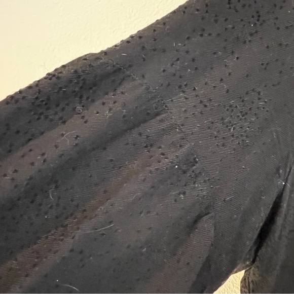 Zara black textured tiered mini dress with bow detail size X-Large - Picture 8 of 12